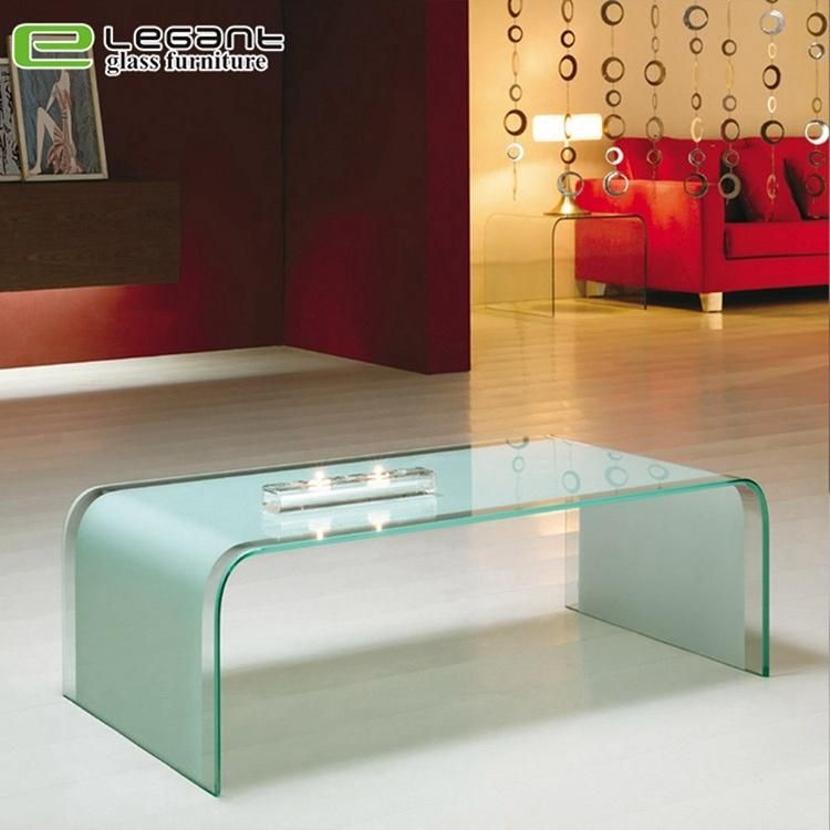 Modern Design Gradually Changing Color Glass Coffee Side Table