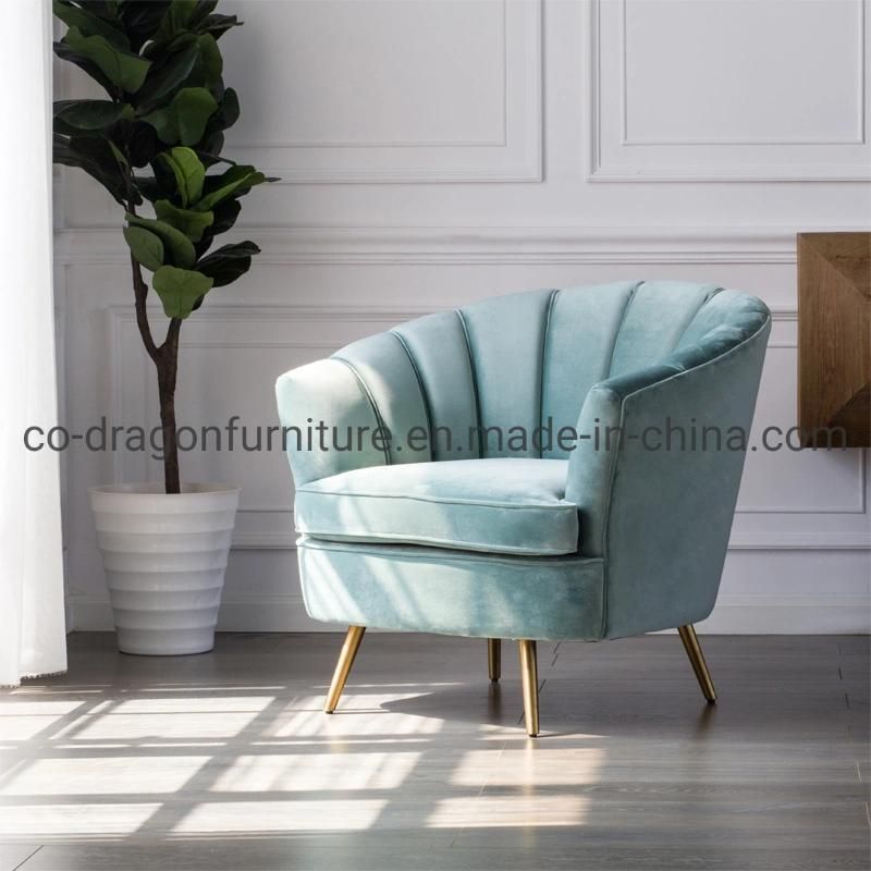 Modern Design Home Furniture Single Sofa Chair with Blue Fabric