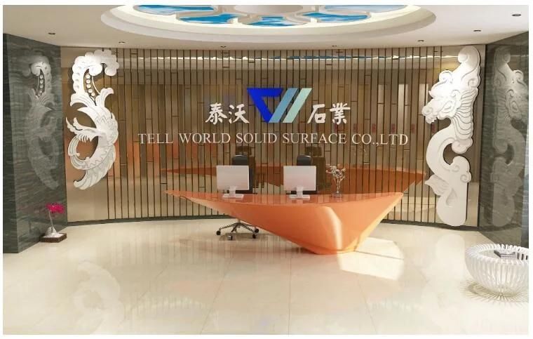 Luxury Rocket Shape CEO Office Desk White Z Shaped Design Acrylic Solid Surface Manager Tables