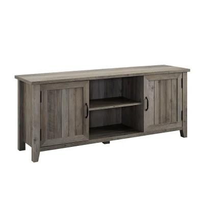 Living Room Furniture Gray Wash 65 Inches Wooden TV Stand with 2 Door for Tvs