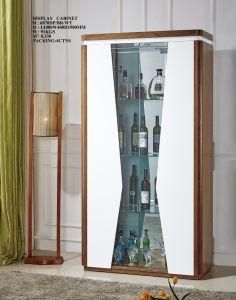 MDF Living Dining Room Liquor Wine Display Cabinet with Shelf Modern Home Furniture
