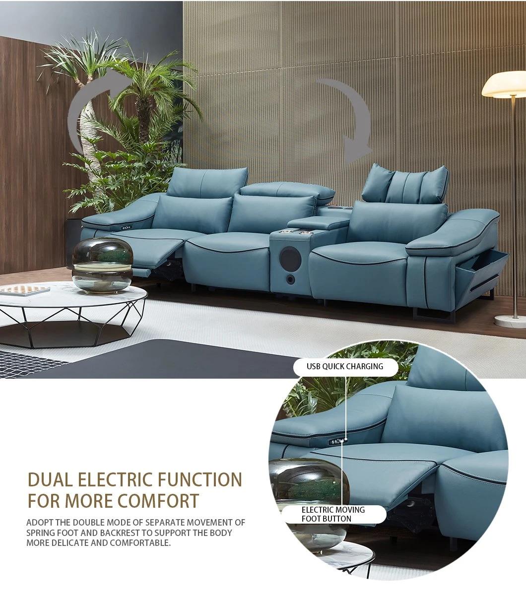 Simple Design Living Room Sectional Recliner Sofa