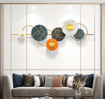 Circular Light Luxury Creative Nordic Metal Wall Decoration Pendant