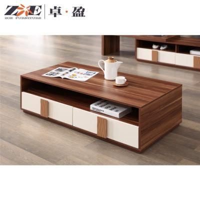 Foshan Factory Modern Luxury Living Room Furniture Sets MDF Coffee Tables with Drawer