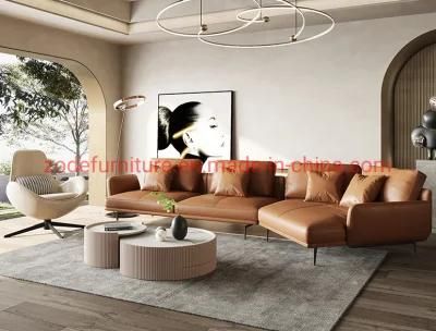 Zode Section Modern Sofa Set Furniture Sectionals Chesterfield Corner L Shaped Living Room PU Leather Sofa