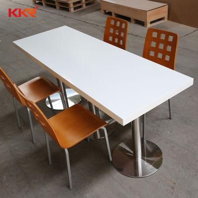 Custmozied Design Acrylic Solid Surface Table Tops Quartz Stone Top Dining Table