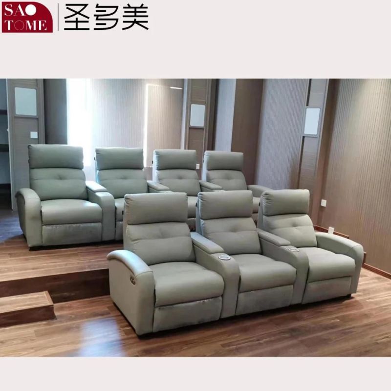 Modern Comfortable Private Cinema Leather Retractable Functional Sofa in Various Combinations
