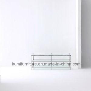 Stainless Steel Folding Coffee Table with Tempered Glass Top