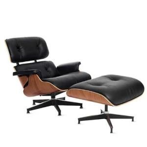 Fashion Modern Chaise Lounge Leather PU Black Relaxing Manager Adjust Recliner Chair with Footrest Office Sofa Chair
