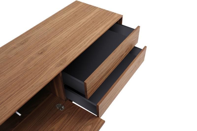 Discount Walnut Wood Venner MDF TV Table TV Cabinet