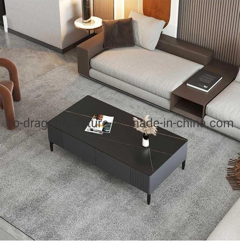 Simple Design Coffee Table with Marble Top for Home Furniture