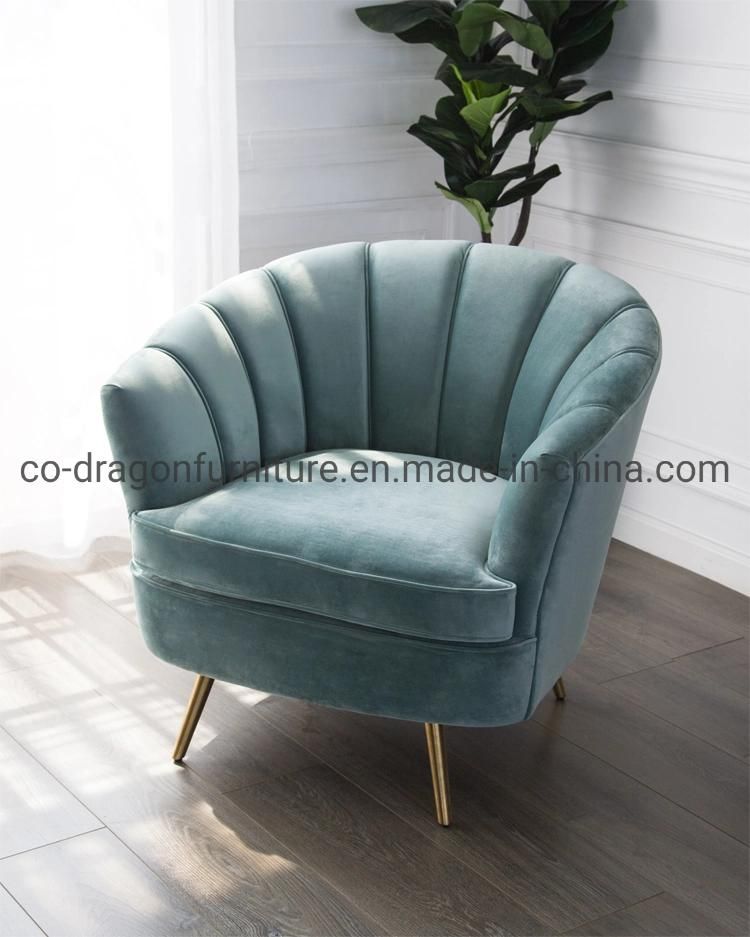 Modern Design Home Furniture Single Sofa Chair with Blue Fabric