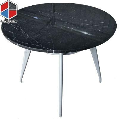 Wholesale Coffee Table Black Marble Top with Silver Base
