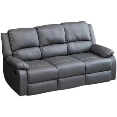 Home Furniture Manual Recliner Sofa Durable Leather Sofa Modern Furniture Living Room Sofa Set 1+2+3 Leisure Chair