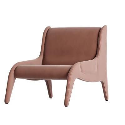 Wholesale Hot Selling Modern Room Furniture European Style Living Room Fabric Single Chair with Metal Leg