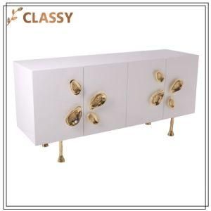 Hotel Bedroom White Wooden Modern Decoration Cabinet Flower Table