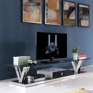 Hotel Furniture Style Glass TV Cabinet Stand