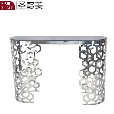 Modern Living Room Furniture Metal Glass End Table