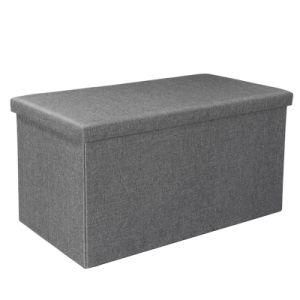 Knobby Storage Seating Bench Polyester Ottoman