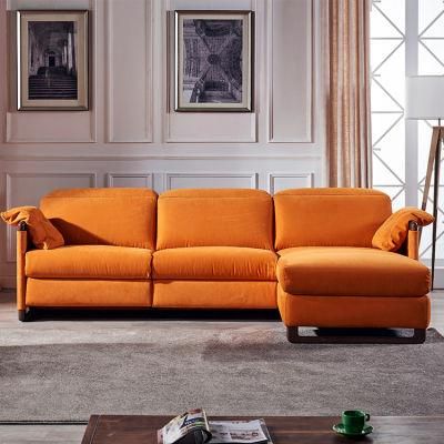 Electric Fabrric Sofa Combination Modern Contracted Italian Style Multifunctional Size Living Room Lazy Corner Sofa