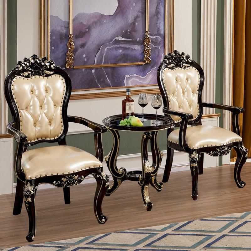 Wood Coffee Table with Sofa Chairs in Optional Furniture Color