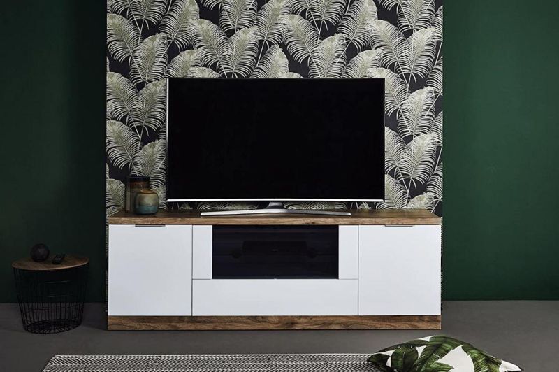 High Quality Wooden Metal Living Room Furniture Wood MDF Top TV Cabinet Stand with Drawer