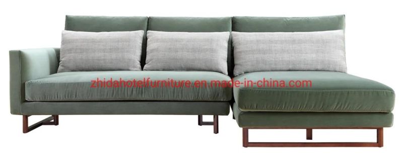 Modern Living Room Big L Shape Corner Sofa with Fabric Leather