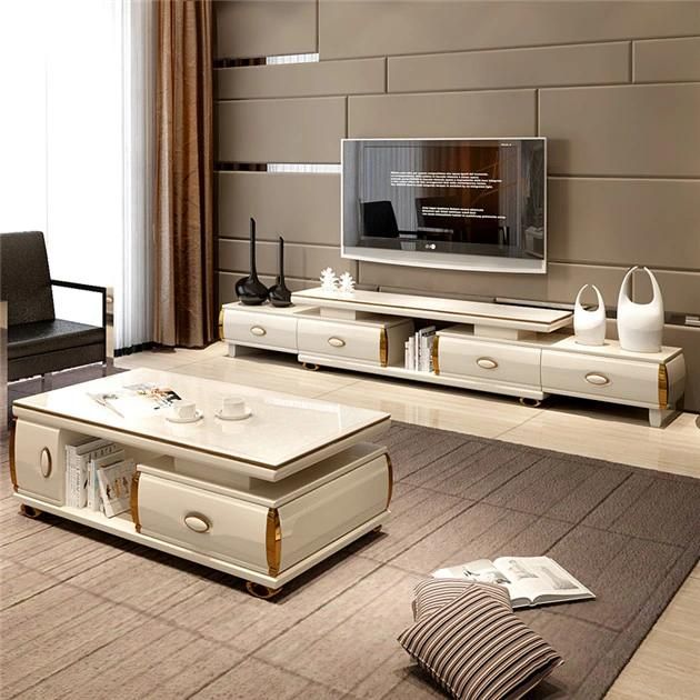 Modern Melamine TV Stand Shelf Living Room Wooden TV Cabinet