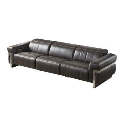 PVC Modern Sofa Living Room Italian Pole Sofa Simple Electric Multi-Functional Sofa Down Small Family Combination Sofa