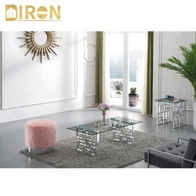 China Wholesale Metal Home Living Room Furniture Modern Tea TV Stands and Coffee Table