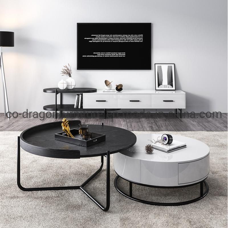 Modern Lxuxry Wooden Coffee Table Group for Living Room Furniture