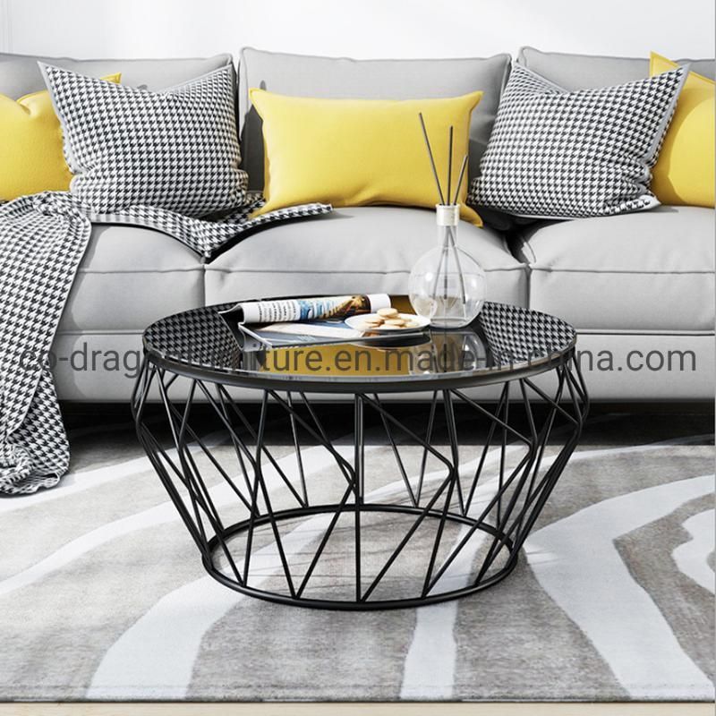 Chinese Wholesale Market Home Fruniture Steel Coffee Table with Top