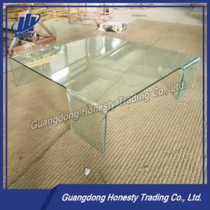 Od001 Clear Square Glass End Table with Four Legs