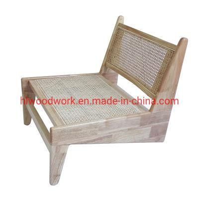 Saddle Chair Ash Wood Frame Natural Color Rattan Chair Rattan Sofa Without Arm Leisure Chair