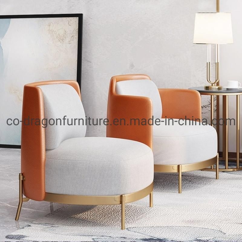Modern Design Luxury Living Room Furniture Fabric Metal Sofa Chairs