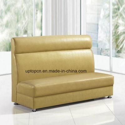 (SP-KS105) Rectangle White Fabric Restaurant Booth Sofa for Hotel