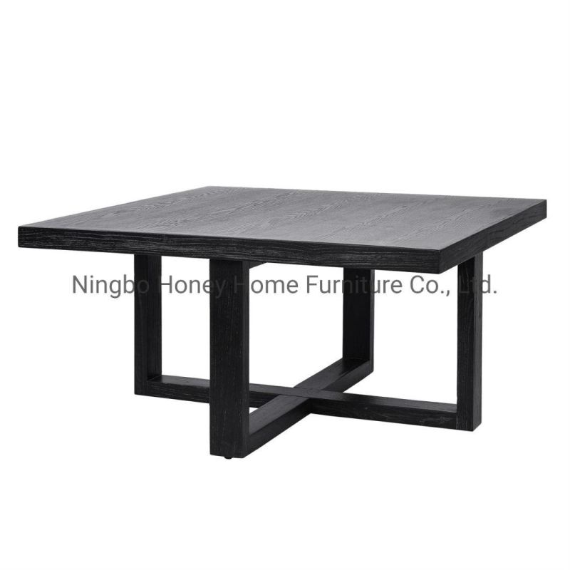 Modern Solid Oak Wood Living Room Furniture Big Round Coffee Table