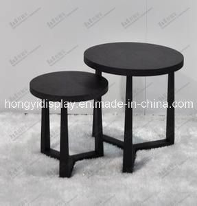 Black Color Round Table for Home Appliance, Cafe Furniture