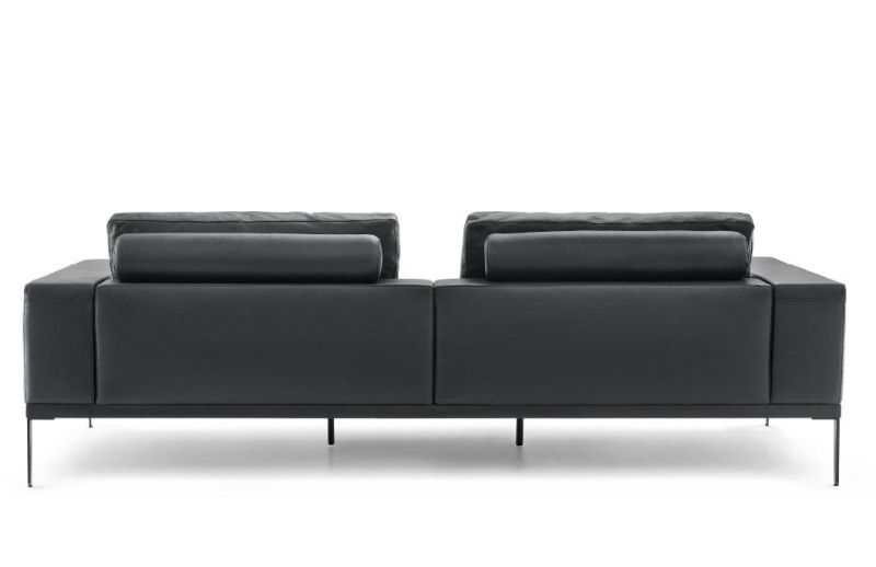 Lm190 3 Seater Sofa with Armrest, Latest Design Genuine Leather Sofa in Home and Commercial Custom