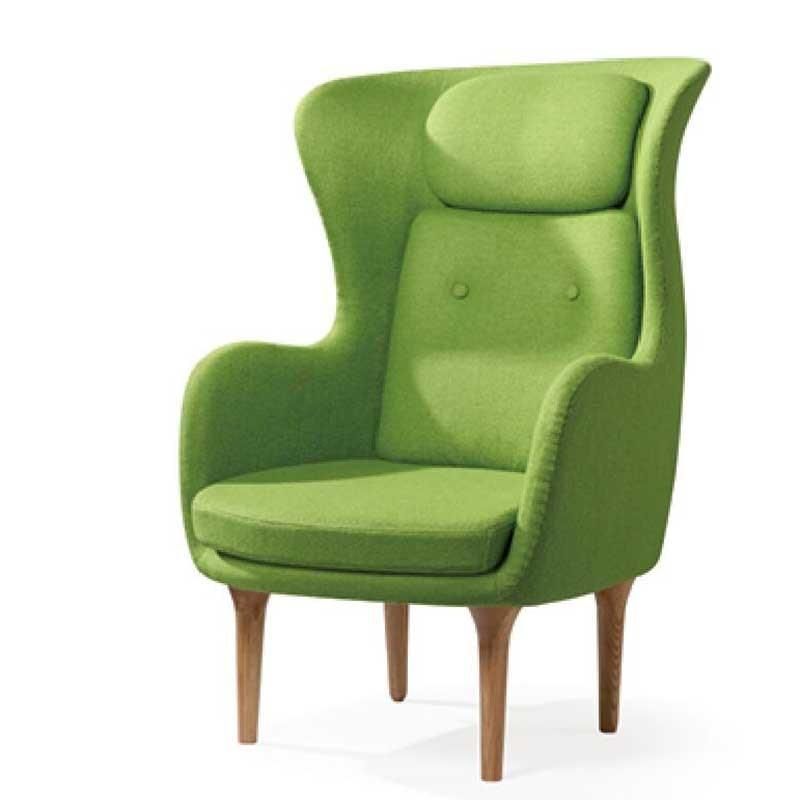 Wholesale Price Leisure Lounge Villa Modern Single Accent Chair Wooden Leg Chair