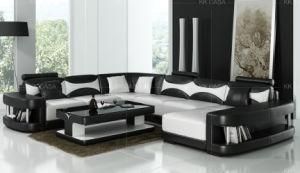 Italian Leather Modern Sofa U Shape Corner Sofa American Furniture