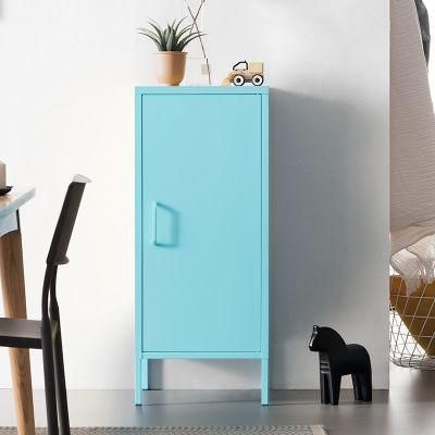 Living Room Metal Storage Cabinet Single Door Steel Locker with Leg Stand