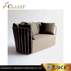 New Product Round Lounge Chair Stainless Steel Living Room Leisure Armchair