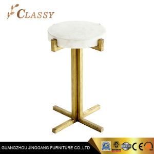 Marble Table Wholesale Metal Side Table with Brass Frame