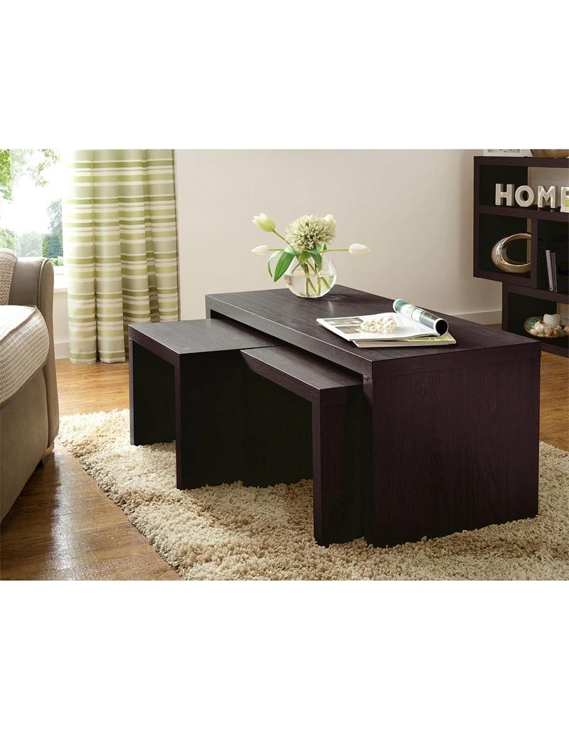 Pure Wood Coffee Table Set