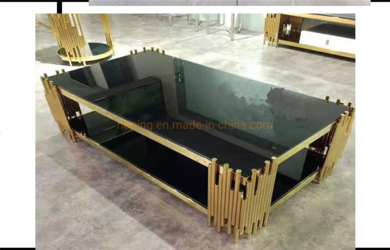 Square Table High Glossy Black Glass Tea Table Dining Table Side Table for Living Room