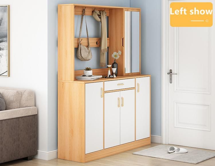 Shoe Cabinet with Hanger Integrated Household Multifunctional Entrance Cabinet 0159