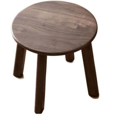 Delicate Walnut Wood Stool Small Kids Natural Wooden Stools