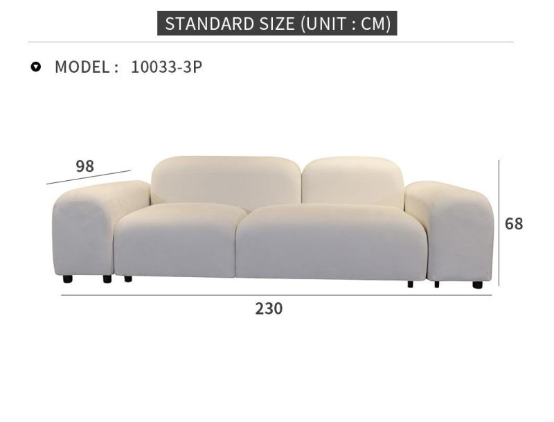 High Cost-Effective 3 Seater Couch Sofa for Living Room Set Home Furniture