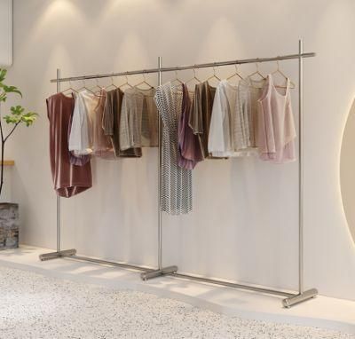 Clothing Hanging Display Custom Metal Coat Hanger Wholesale Rack Wall Mounting Drying Clothes Stand for Boutique